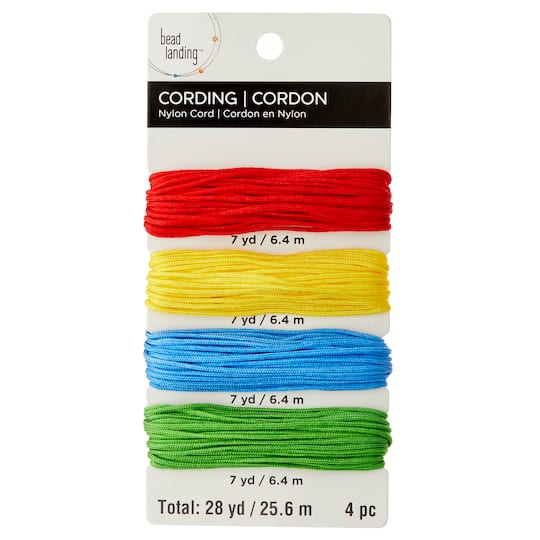 6 Packs: 4 ct. (24 total) 1.5mm Primary Colors Nylon Cording by Bead Landing&#x2122;